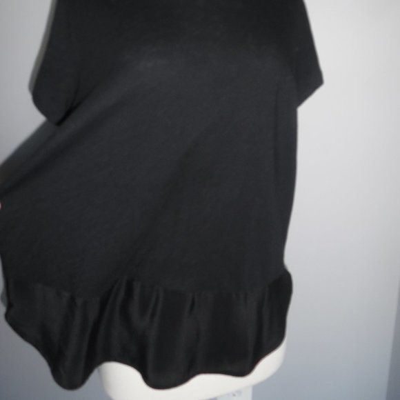 J. Crew Vintage Cotton Silk-Back Black‎ T-shirt Tee - Picture 7 of 7